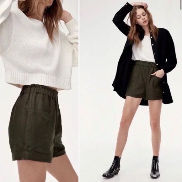 Aritzia Wilfred Free Harulia High Waisted Short Black Size Small - Picture 1 of 8